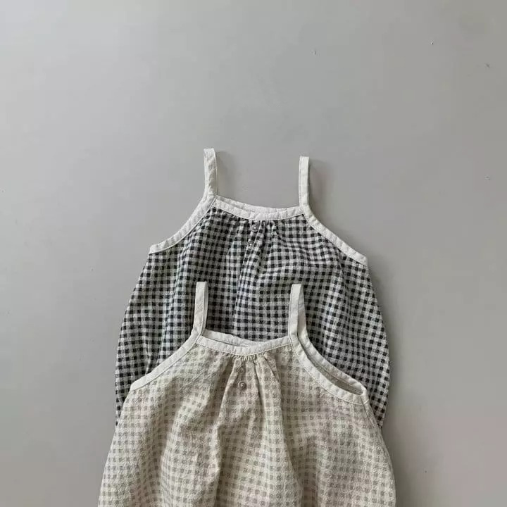 Check Sleeveless Bodysuit