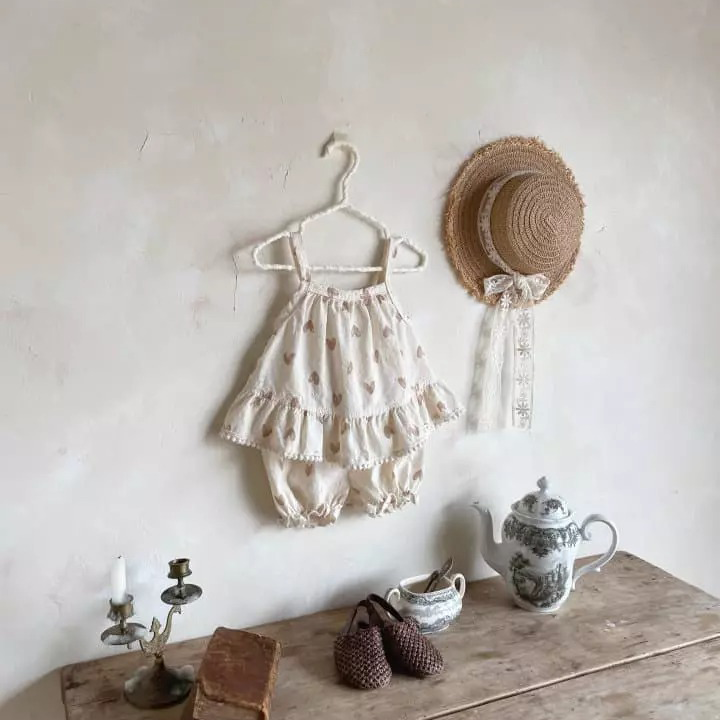 Heart Frill Top Bottom Set