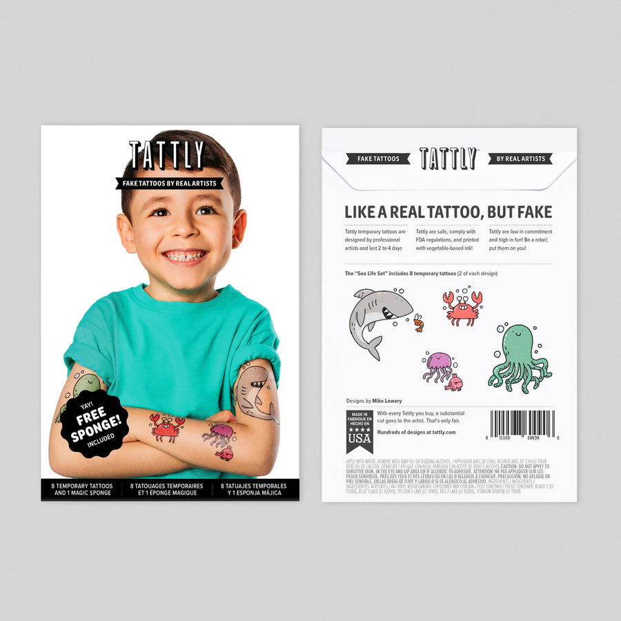 Sea Life Tattoo Set