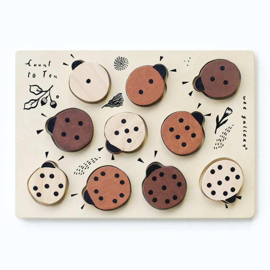 Count to 10 Lady bugs-Wooden Tray Puzzle