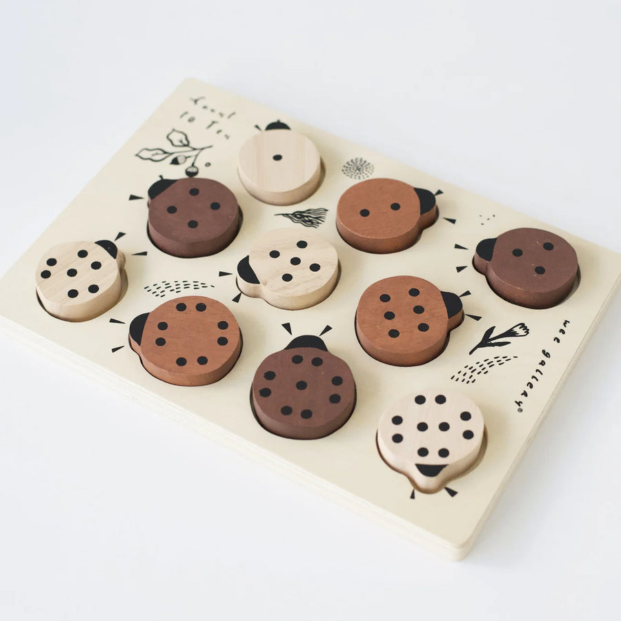 Count to 10 Lady bugs-Wooden Tray Puzzle