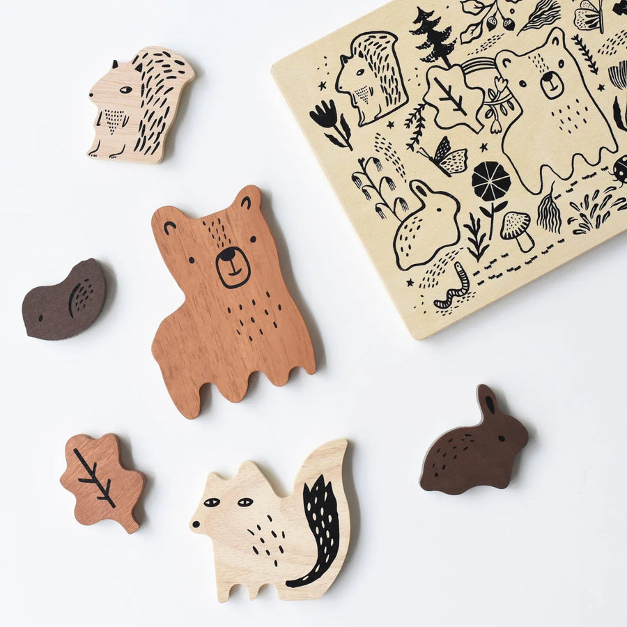 Wooden Tray Puzzle | Woodland Animals