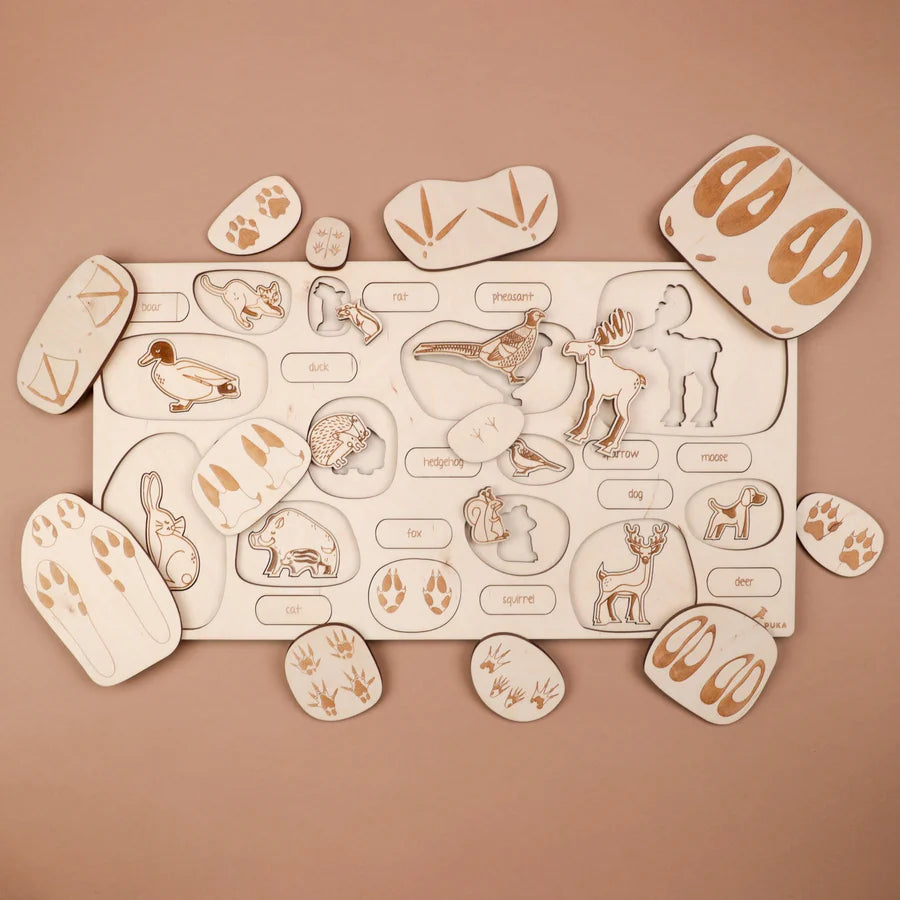 Animal Tracks Wooden Puzzle