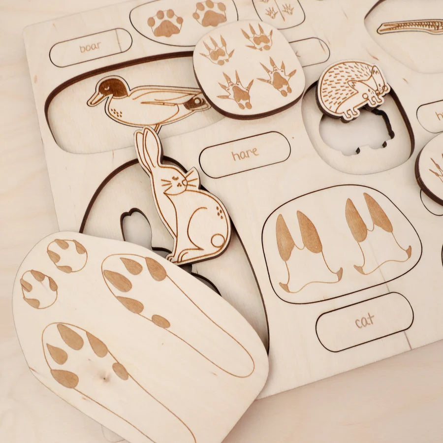 Animal Tracks Wooden Puzzle