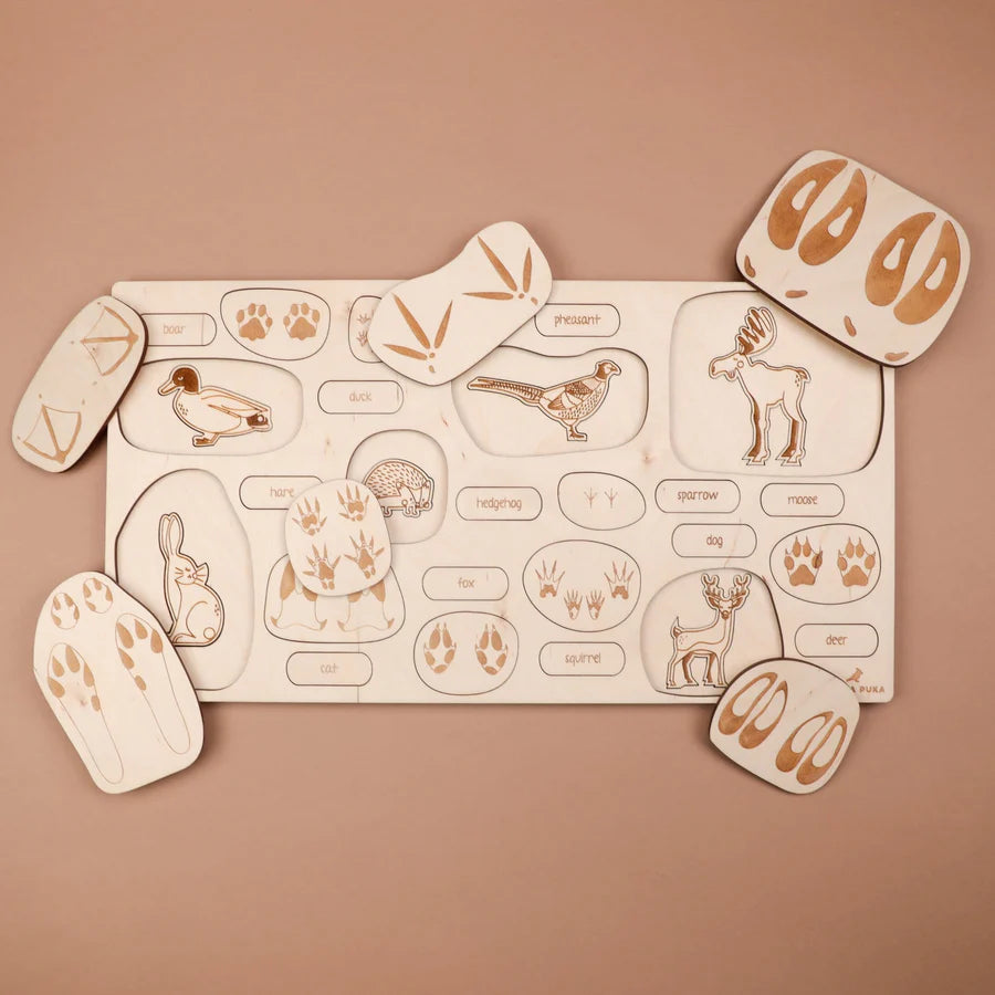 Animal Tracks Wooden Puzzle