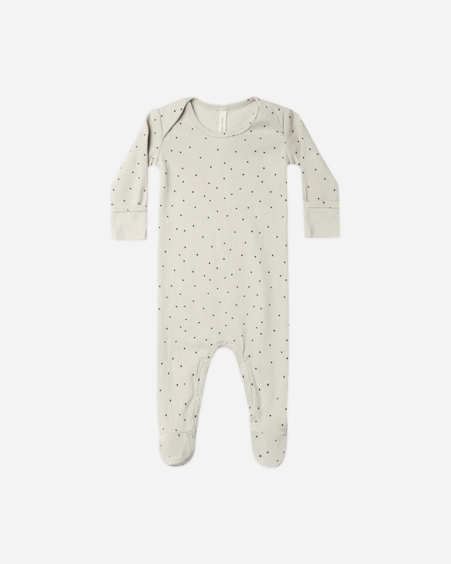 Ribbed Footie | Mini Dots