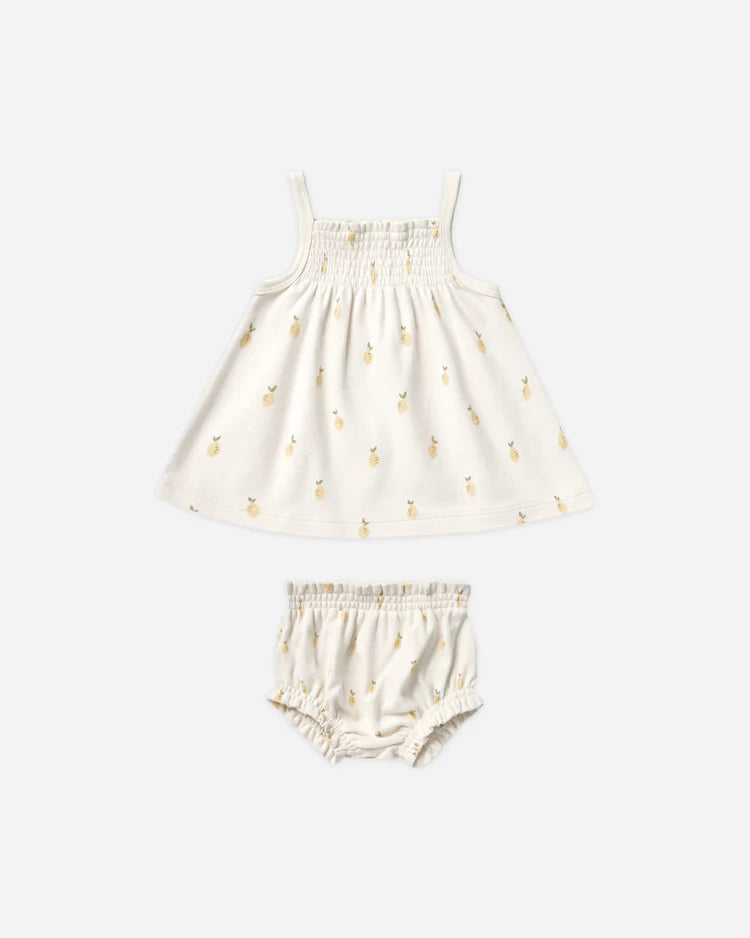 Smocked Tank + Bloomer Set | Lemons
