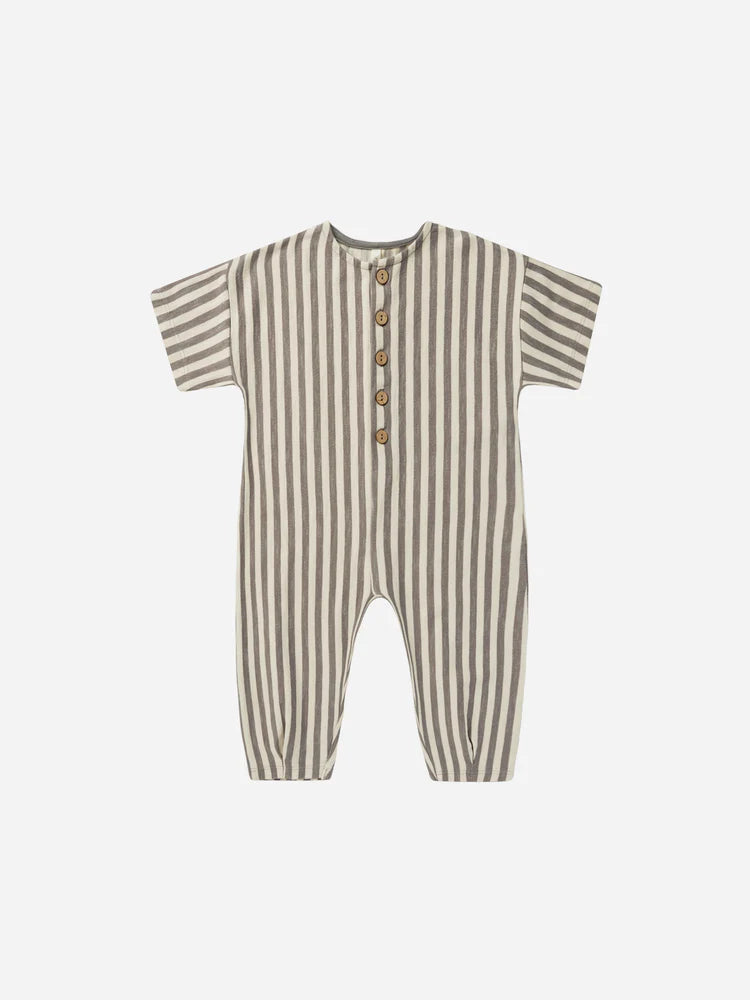 Hayes Jumpsuit | Charcoal Stripe