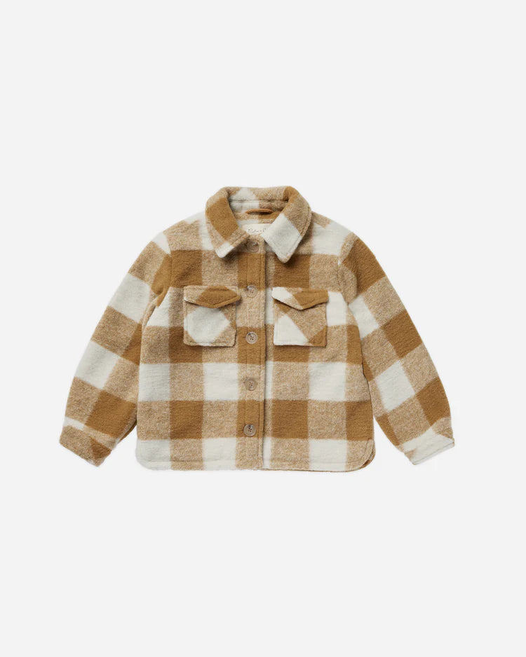 Shearling Chore Coat | Brass Checker