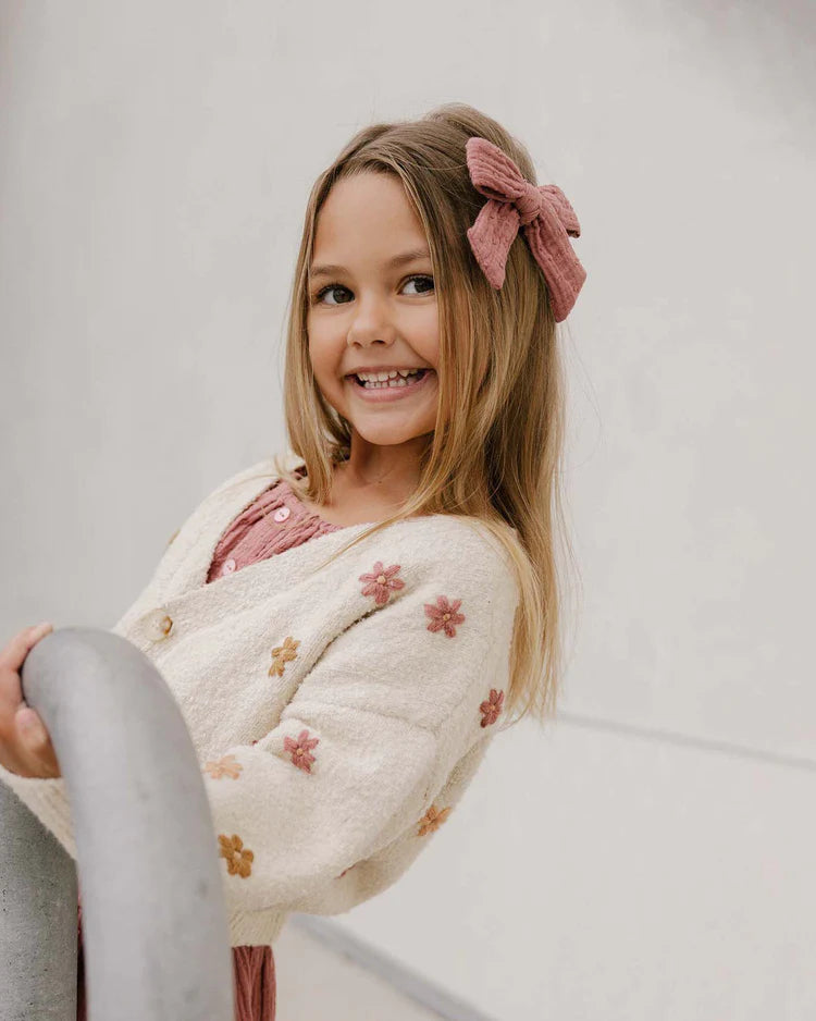 Boxy Crop Cardigan | Fall Flowers