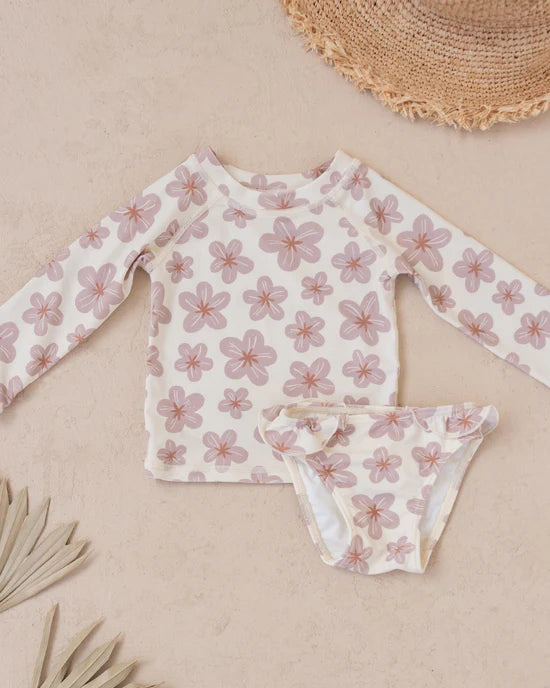 Maryn Rash Guard Set | Hibiscus