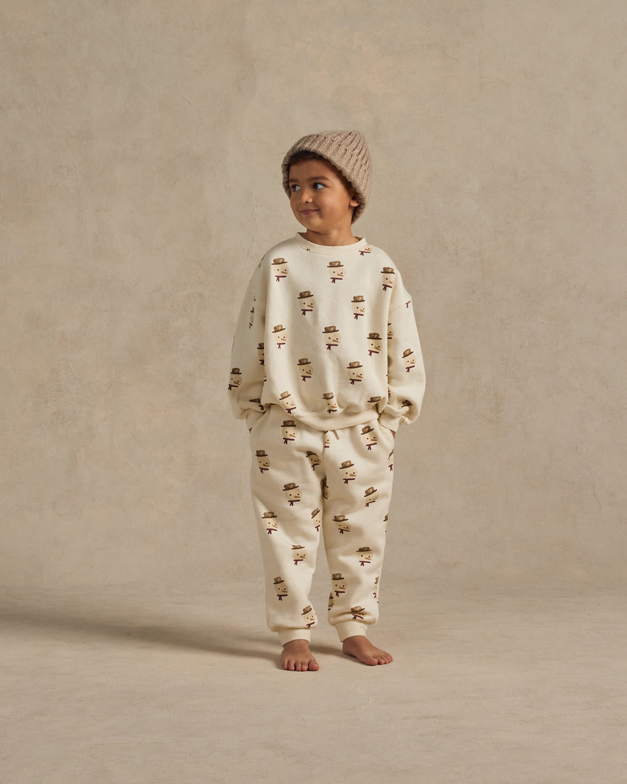 Relaxed Sweatshirt and Pants Set | Snowman
