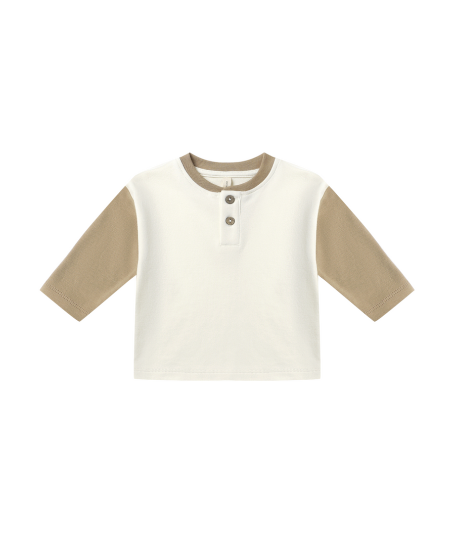 Long Sleeve Henley | Gold