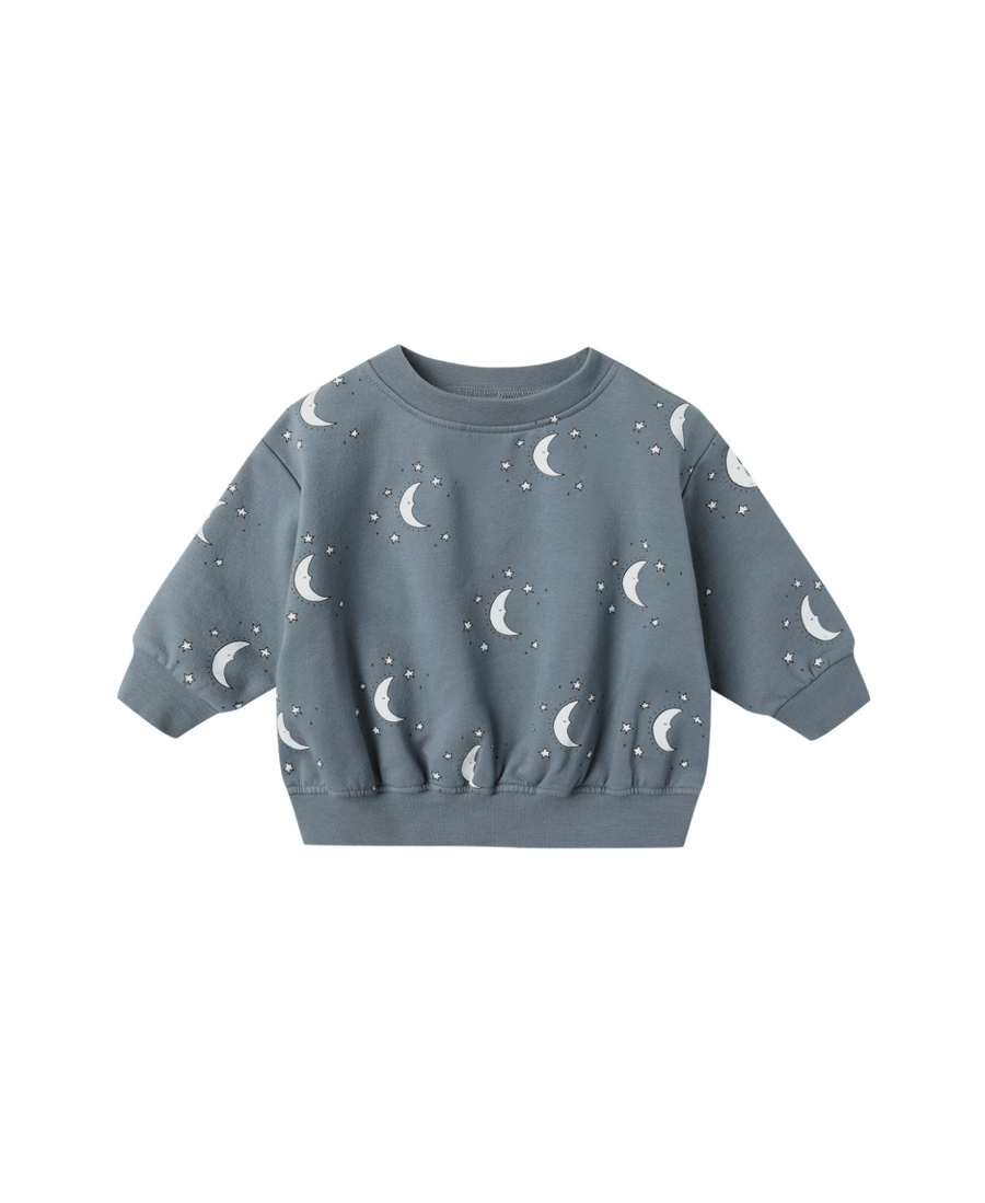 Relaxed Fleece Sweatshirt | Silver Moons