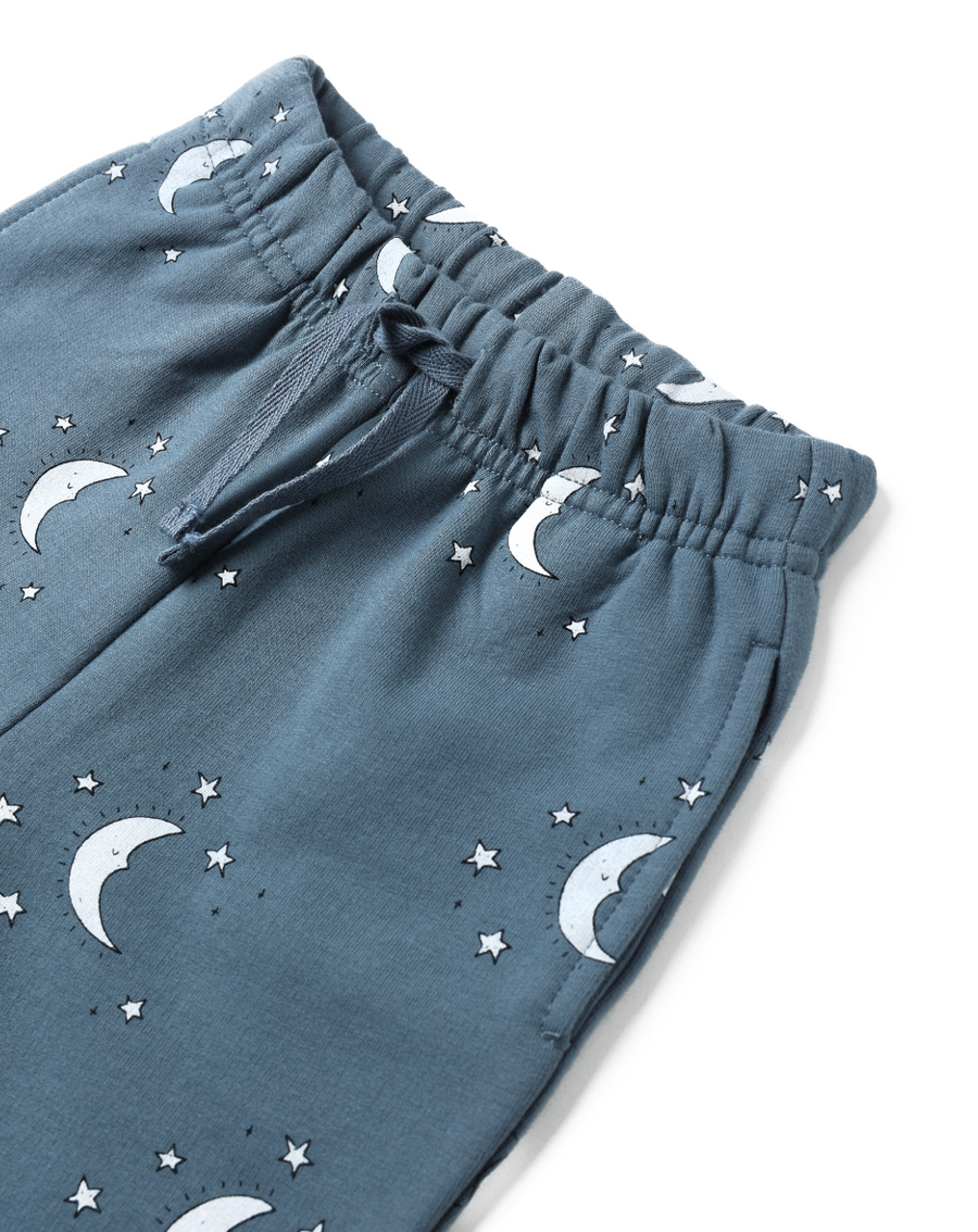 Relaxed Fleeced Sweatpant | Silver Moons