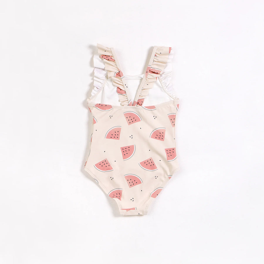 Watermelons on Crème One-Piece Swimsuit