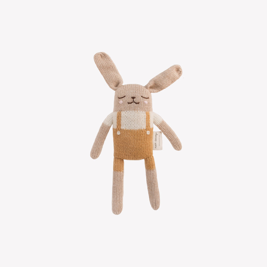 Bunny Soft Toy in Mustard Overall