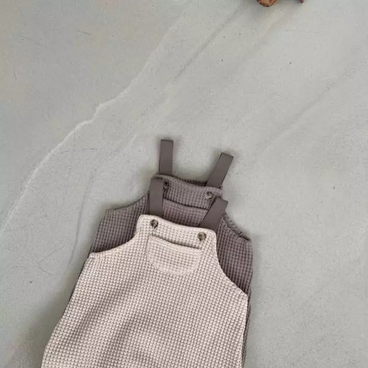 Waffle Dungarees Bodysuit