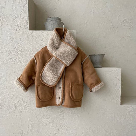 Rielly Suede Reversible Jacket with Muffler