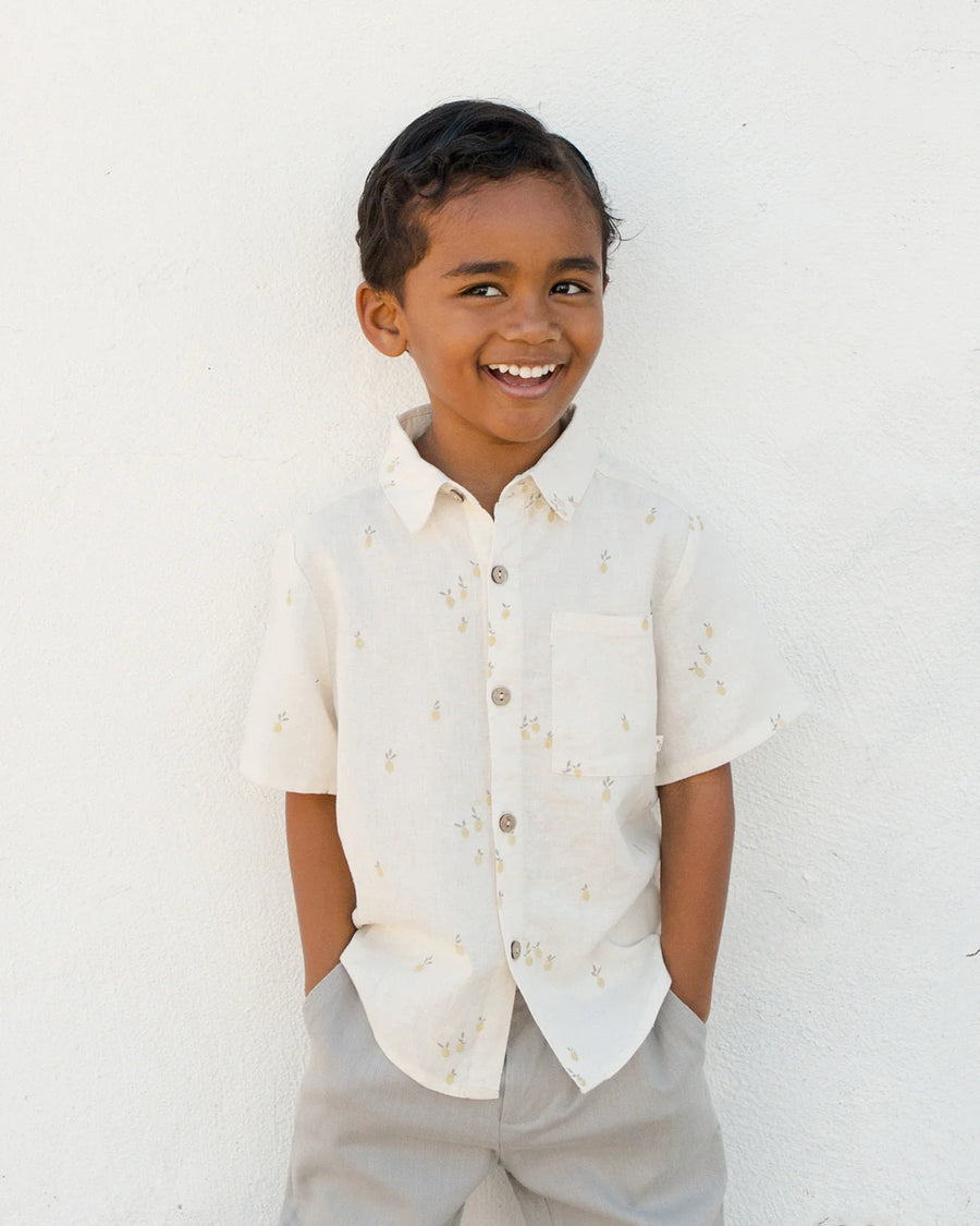Collared Short Sleeve Shirt | Lemons