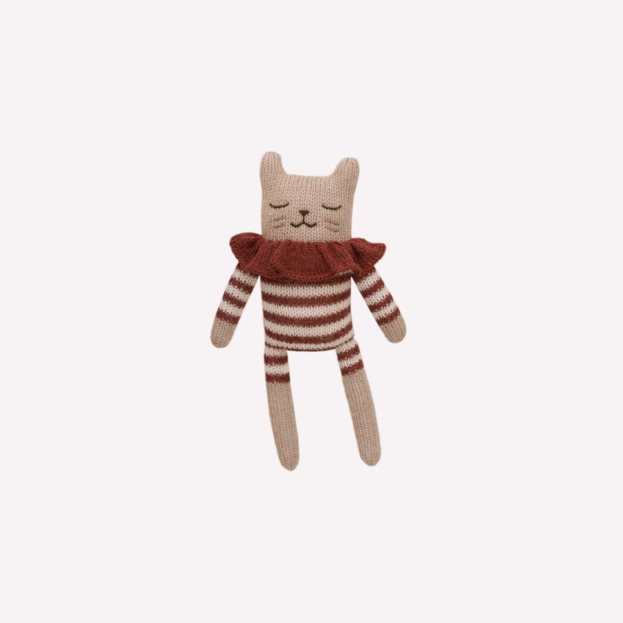 Kitten Soft Toy in Sienna Striped Romper