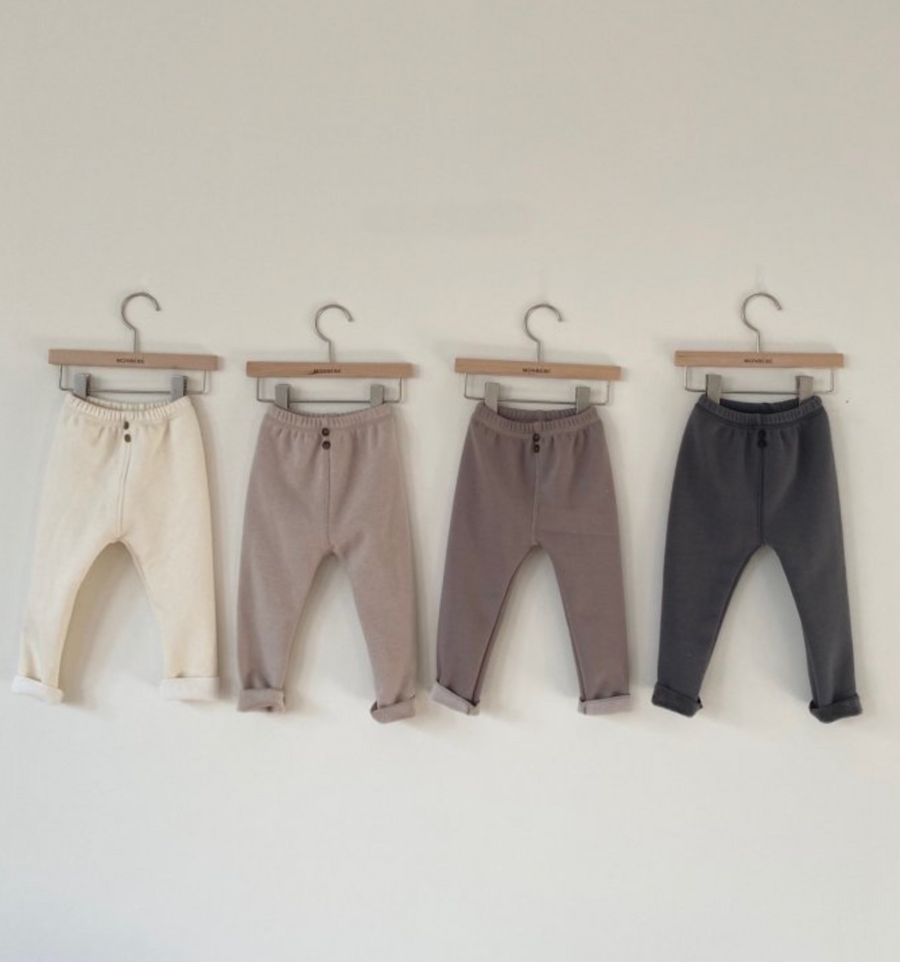 Winter Mink Kids Leggings in Cream