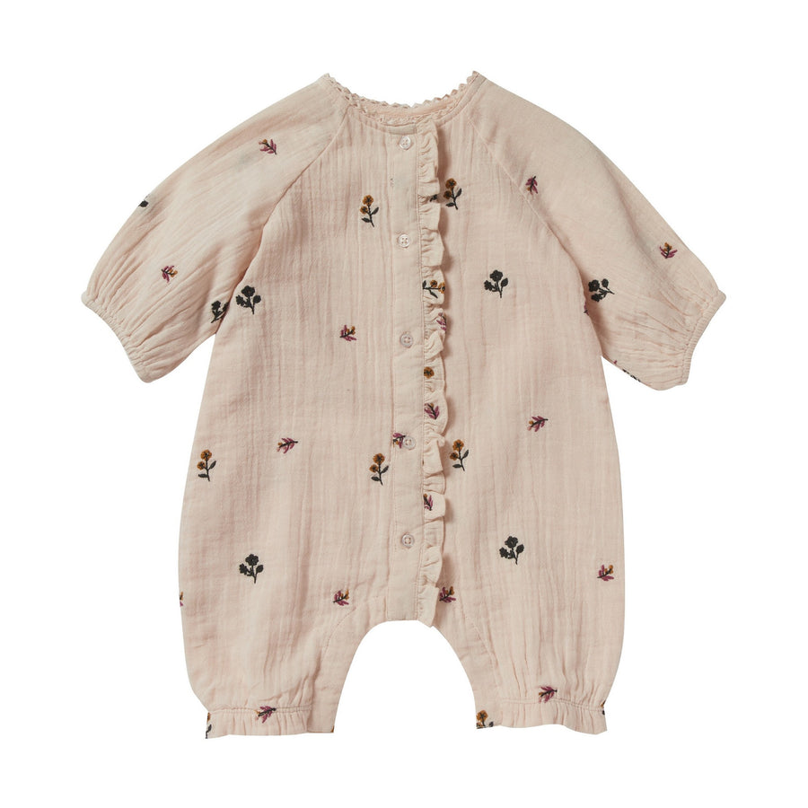 Embroidered overall Brume de Rose