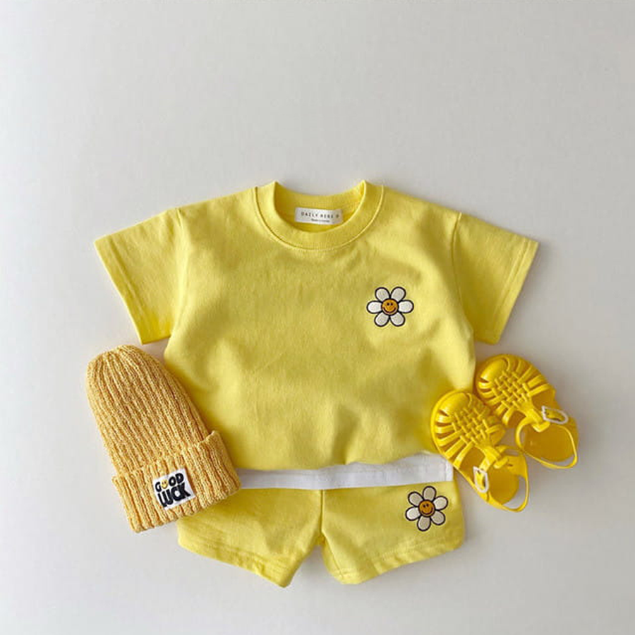Summer Flower Top Bottom Set
