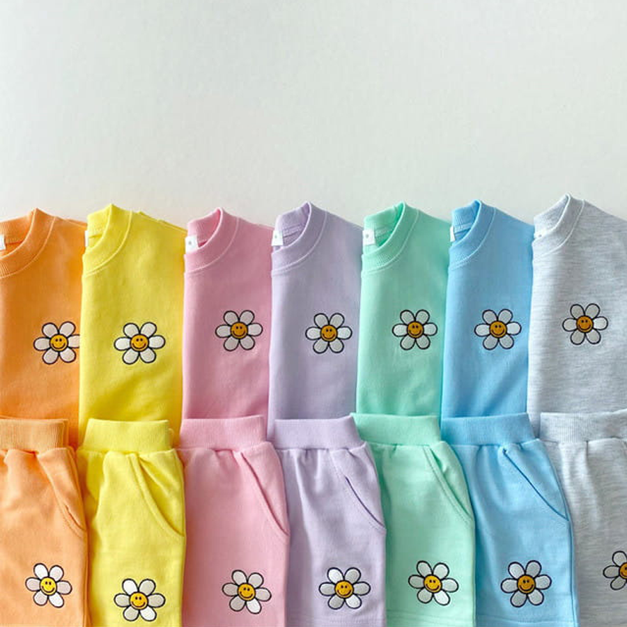 Summer Flower Top Bottom Set