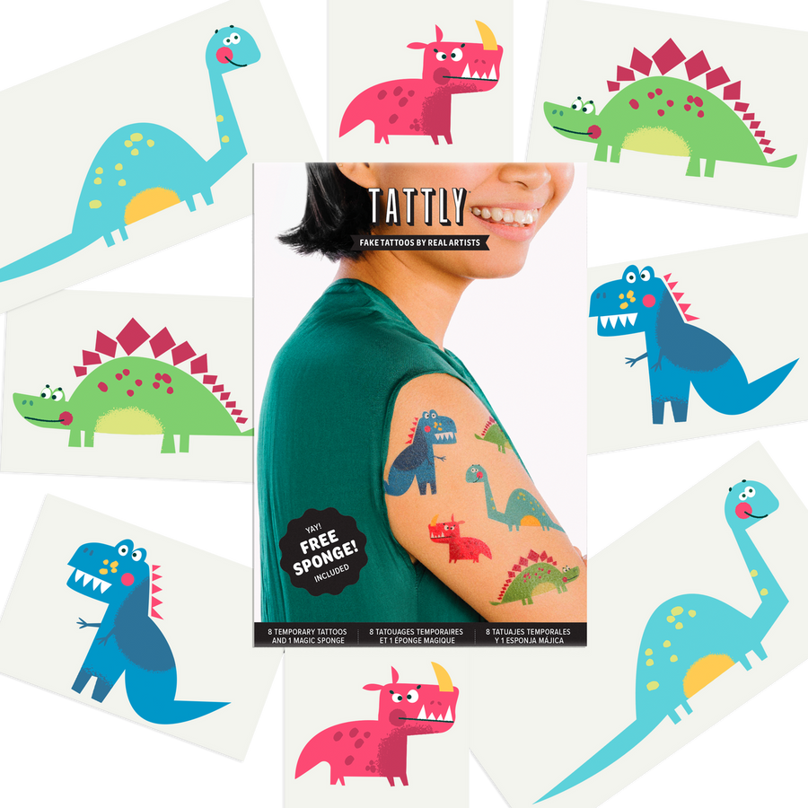 Dino Friends Temporary Tattoo Set